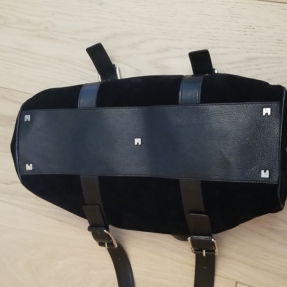 Suede Black Shoulder Bag - Picture 7 of 16